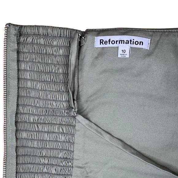 NWT Reformation Orion Top in Olive Green Size 10 - Picture 8 of 11